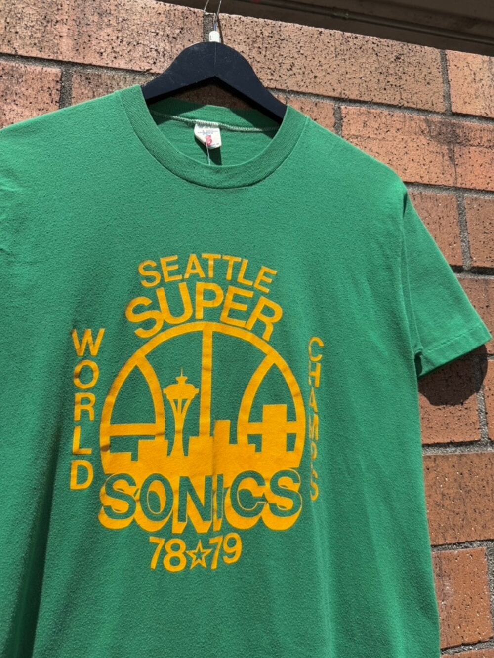 1978-79 Seattle Super Sonics World Champs 70s Vintage NBA Finals Soffe Tee Shirt